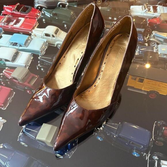 Charlotte Russe Stiletto High Heels Brown Two Tone Pointed Toe Y2K Womens 7.5/8 - Picture 5 of 7